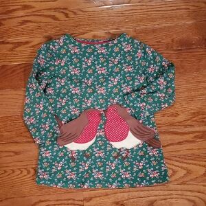 Mini Boden Gurls Green Floral Robin Dress